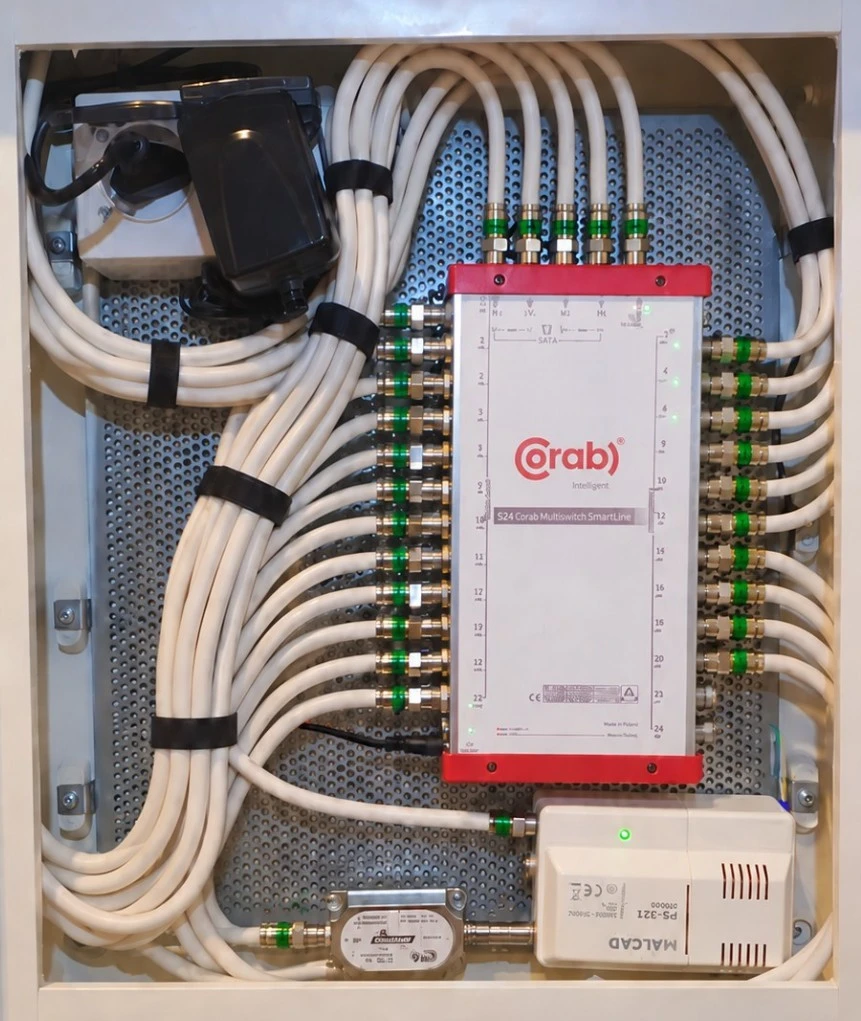 Uporządkowana instalacja multiswitchowa RTV/SAT