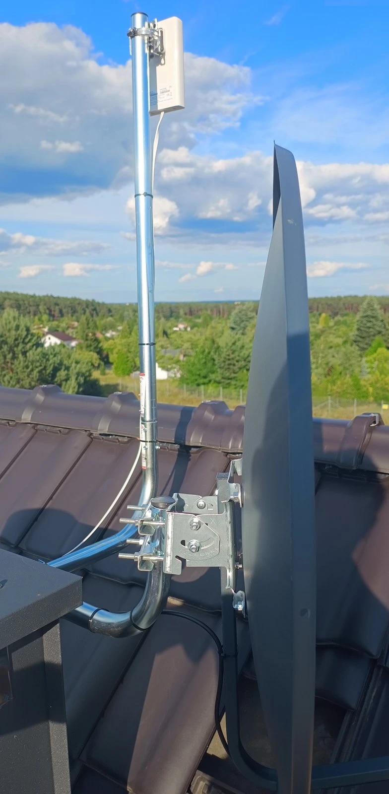 Montaż anteny GSM i instalacji satelitarnej