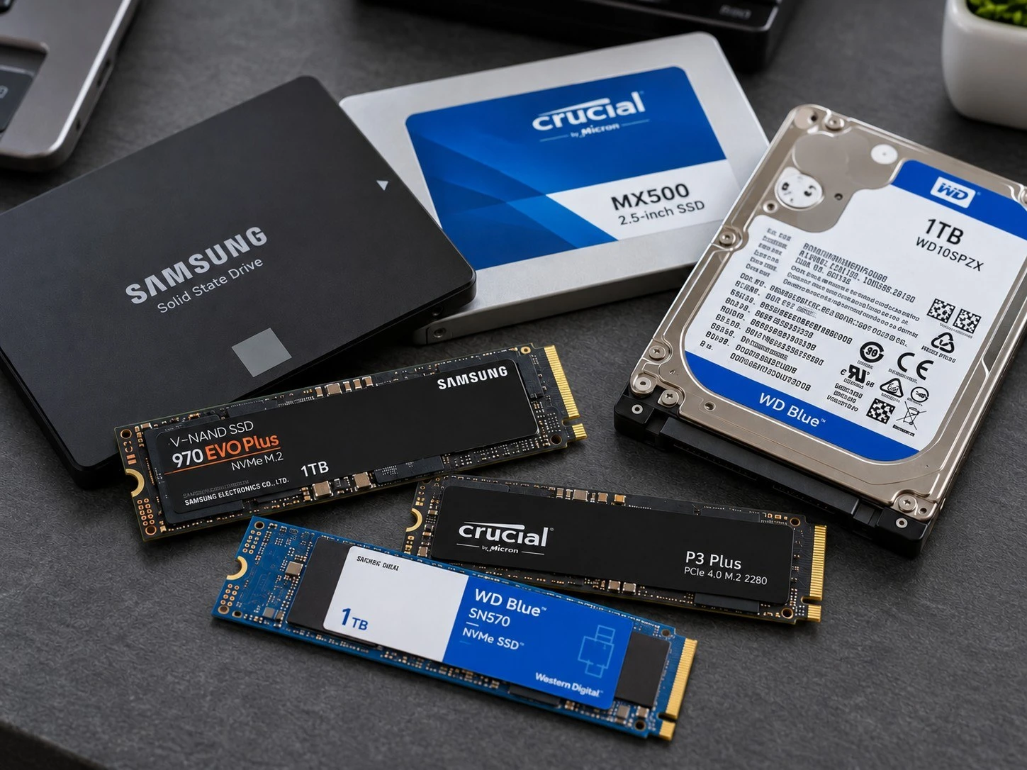 Dyski HDD, SSD SATA i M.2 NVMe